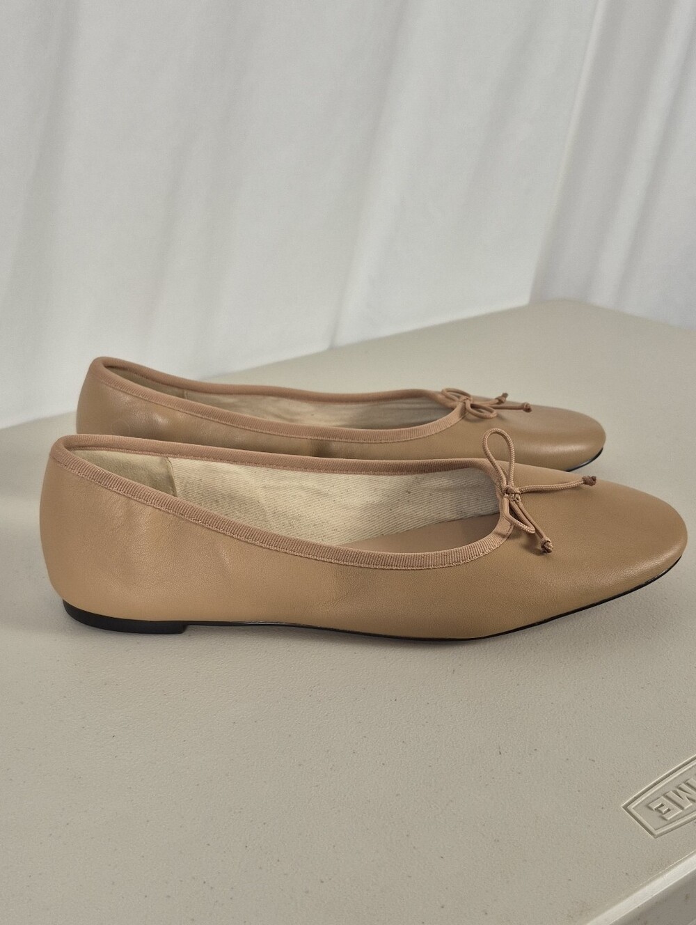 J. Crew Andi Leather Ballet Flats With Bow Detail In Roasted Pecan - Size 10.5 - Picture 2 of 15
